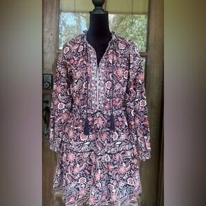 Chelsea & Violet size small purple, slight nude/coral and off white dress